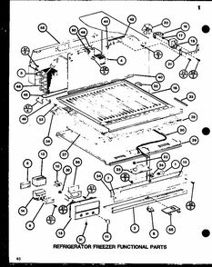Refrigerator Freezer Functional Parts (tc22h/p7711034w) (tc22h/p7711035w) Diagram and Parts List for TMI20SPH-P7711031W  Amana Refrigerator