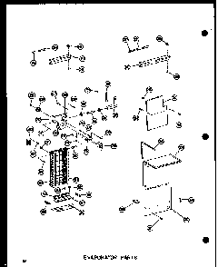 Evaporator Parts Diagram and Parts List for SDI22N-C-P60201-65WC  Amana Refrigerator