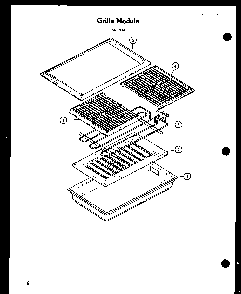 Grille Module Diagram and Parts List for AKM-1-P85558-1S  Amana Range