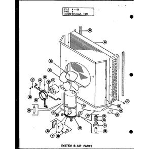 System & Air Parts 8 Diagram and Parts List for EG25,12-1 P54688-9C Amana Air Conditioner