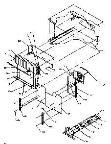 Evaporator Area Diagram and Parts List for  Amana Refrigerator