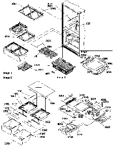 Shelving Assemblies Diagram and Parts List for BX21TW-P1196512WW  Amana Refrigerator