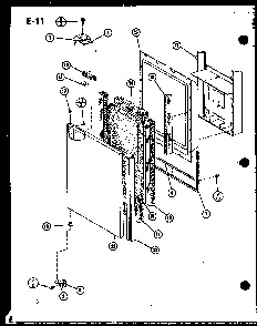 Upper Freezer Door Diagram and Parts List for SLDI22F-C-P75400-19WC  Amana Refrigerator