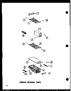 Freezer Interior Parts Diagram and Parts List for ESR22D-P73900-20W  Amana Refrigerator