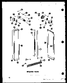 Interior Parts Diagram and Parts List for SD19W-P60340-36W  Amana Refrigerator