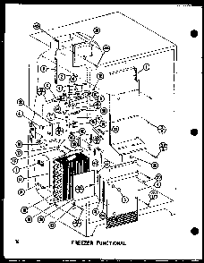 Freezer Functional Diagram and Parts List for SLDI25F-P7642102W  Amana Refrigerator