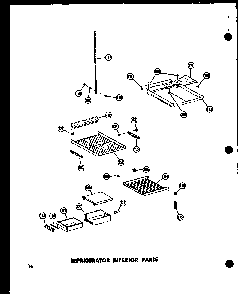 Refrigerator Interior Parts Diagram and Parts List for SD19W-P60340-9W  Amana Refrigerator