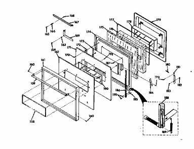Oven Porcelain Door-model No. 850.4237711; .4237712 Diagram and Parts List for 8504237791  Kenmore Range