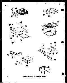 Refrigerator Interior Parts Diagram and Parts List for SD19W-P60340-36W  Amana Refrigerator