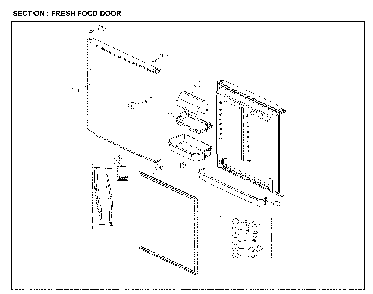 Fresh Food Door Diagram and Parts List for 11161205713  Kenmore Refrigerator