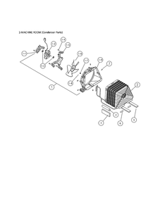 Machine Room-Condenser Diagram and Parts List for 11161269220  Kenmore Refrigerator
