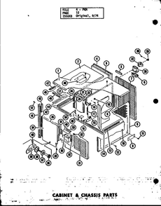 Cabinet And Chassis Parts 2 Diagram and Parts List for PKM3-1H P55196-5C Amana Air Conditioner