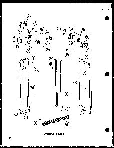 Interior Parts Diagram and Parts List for SP19E-G-P74870-13WG  Amana Refrigerator