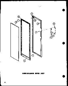 Refrigerator Door Assy Diagram and Parts List for SP19E-C-P74870-2WC  Amana Refrigerator