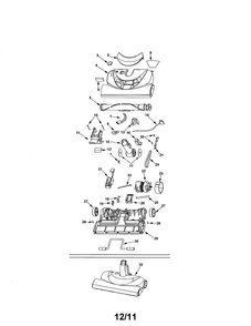 Part Location Diagram of KC03RBZTZV07 Whirlpool Vacuum powermate base plate