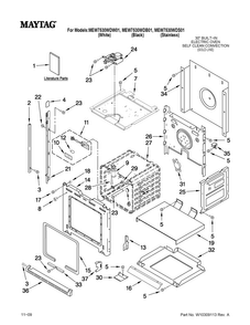 Part Location Diagram of W10278494 Whirlpool PANEL-VENT