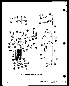 Evaporator Parts Diagram and Parts List for SD19W-P60340-36W  Amana Refrigerator