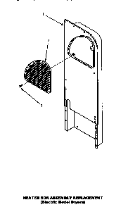 Heater Box Assembly Diagram and Parts List for P1163709WW Amana Dryer