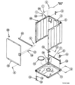 Cabinet Diagram and Parts List for SWT420QA  Speed Queen Washer