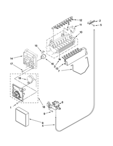 Icemaker Parts Diagram and Parts List for MSD2576VEM01  Maytag Refrigerator