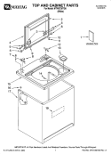 TOP AND CABINET PARTS Diagram and Parts List for MTW5730TQ0  Maytag Washer