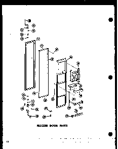 Freezer Door Parts Diagram and Parts List for SD19W-P60340-36W  Amana Refrigerator