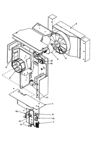 Fan And Control Assembly Diagram and Parts List for RC12010C1DR REV A Amana Air Conditioner