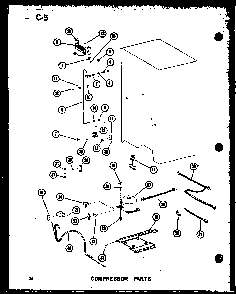 Compressor Parts Diagram and Parts List for SDI22E-L-P74870-6WL  Amana Refrigerator