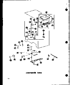 Compressor Parts Diagram and Parts List for SD19W-P60340-9W  Amana Refrigerator