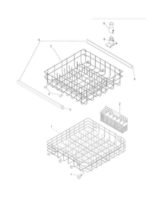 Racks Diagram and Parts List for  Crosley Dishwasher