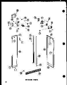 Section 12 Diagram and Parts List for SP19E-L-P74100-2WL  Amana Refrigerator