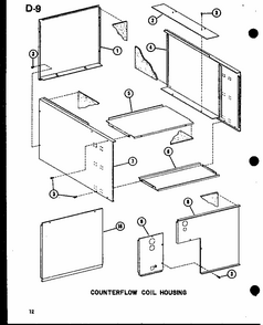 Counterflow Coil Housing (d67636-24/p67636-24c) (d67636-20/p67636-20c) (d67636-16/p67636-16c) Diagram and Parts List for ECQC28A0V-A P55421-4C Amana Air Conditioner