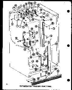 Refrigerator Freezer Functional Diagram and Parts List for SLDI25F-P7642102W  Amana Refrigerator