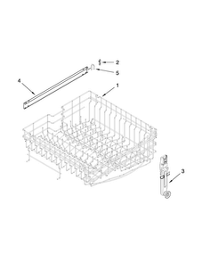 Upper Rack And Track Parts Diagram and Parts List for  Maytag Dishwasher