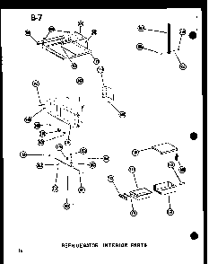 Refrigerator Interior Parts Diagram and Parts List for SDI22W-P60350-32W  Amana Refrigerator