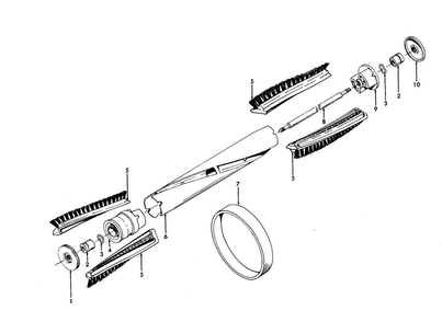 Agitator Diagram and Parts List for U4217  Hoover Upright Vacuum