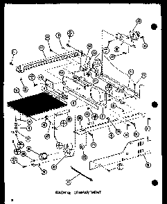 Machine Compartment Diagram and Parts List for SLDI25GL-P7642105WL  Amana Refrigerator