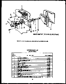 Section 11 Diagram and Parts List for  Caloric Dishwasher