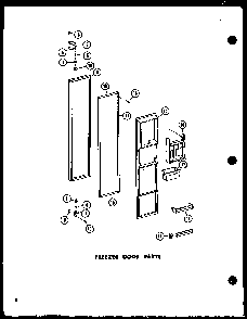 Freezer Door Parts Diagram and Parts List for SP19E-G-P74870-13WG  Amana Refrigerator