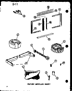 Factory Installed Mount Diagram and Parts List for ES218D-3ML P67535-12R Amana Air Conditioner
