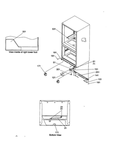 Insulation And Rollers Diagram and Parts List for BG21VW-P1325013WW  Amana Refrigerator