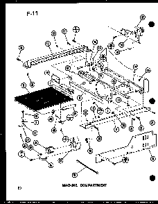 Machine Compartment Diagram and Parts List for SLDI22F-C-P75400-19WC  Amana Refrigerator