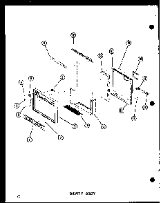 Cavity Assy Diagram and Parts List for SDI22N-C-P60201-65WC  Amana Refrigerator