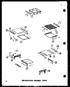 Refrigerator Interior Parts Diagram and Parts List for SP19E-G-P74870-13WG  Amana Refrigerator