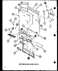 Section 10 Diagram and Parts List for CIC-4H-P7621308W  Amana Refrigerator