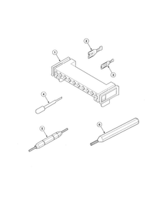 Terminals/terminal Extractor Tools Diagram and Parts List for  Speed Queen Dryer