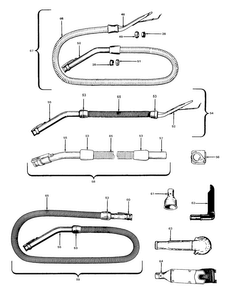 Hose Diagram and Parts List for U4099  Hoover Upright Vacuum