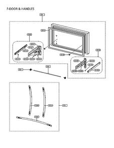F-Door And Handles Diagram and Parts List for 11175505120  Kenmore Refrigerator