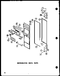 Refrigerator Door Parts Diagram and Parts List for SP19E-C-P74870-2WC  Amana Refrigerator