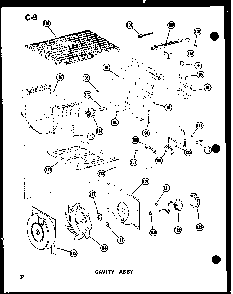 Cavity Assy Diagram and Parts List for SDI22W-P60350-32W  Amana Refrigerator
